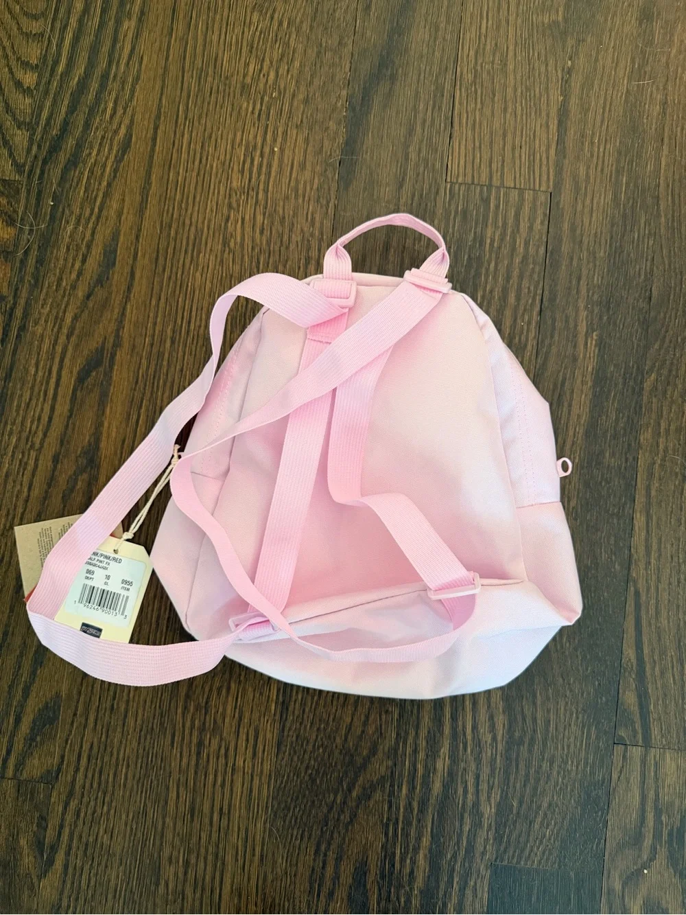 NWT JanSport Half Pint Miniature Bag - pink with red hearts